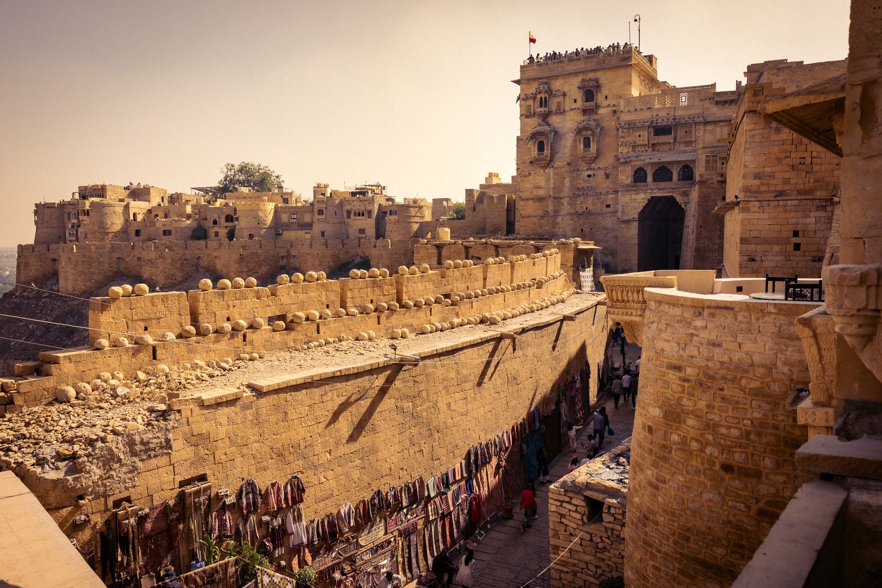 Jaisalmer Fort Ramparts And Courtyard